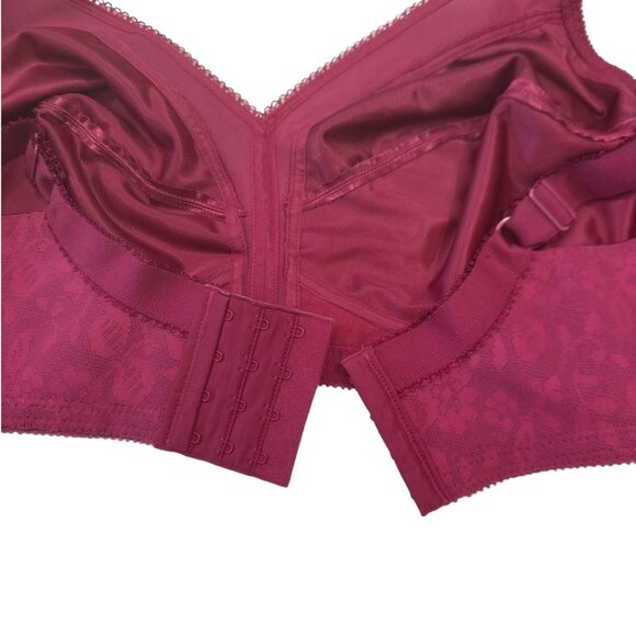 PLAYTEX 18 Hour Original Comfort Strap Wire Free Bra SZ 42C Pink Satin Unlined - Picture 5 of 12